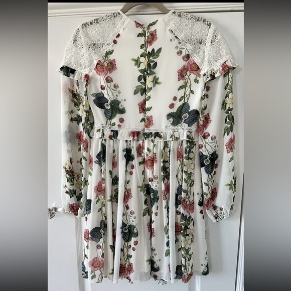 Ted Baker Maryam Ruffle Long Sleeve Dress Sz 0 - Picture 7 of 12